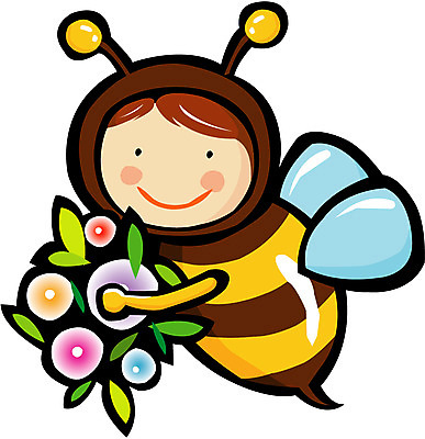 EPS 클립아트 동물 사계절 계절 꽃 곤충 절지류 일러스트 상상 사람 봄 꿀벌 벌 국내일러스트 식물 벌_곤충 파일형식 벡터