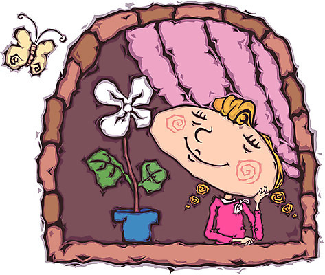 EPS 사계절 계절 여자 꽃 화분 나비 곤충 일러스트 창문 한명 사람 상반신 20대 성인 판타지 턱괴기 봄 여자만 여자한명만 성인여자만 청년만 청년여자만 성인한명만 청년여자한명만 성인여자한명만 성인만 국내일러스트 식물 동물 1 모션 상상 청년 파일형식 벡터