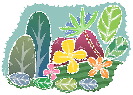 EPS 나무 사계절 계절 꽃 백그라운드 잎 일러스트 상상 자연 나뭇잎 풍경 초원 사람없음 판타지 봄 국내일러스트 식물 생태계 파일형식 벡터