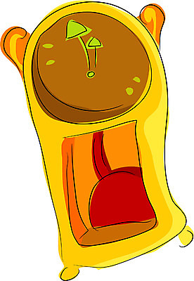 EPS 클립아트 시계 생활용품 일러스트 사람없음 오브젝트 괘종시계 벽걸이 괘종 벽걸이시계 국내일러스트 파일형식 벡터