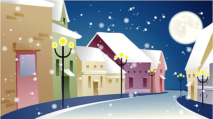 EPS 사계절 계절 별 백그라운드 겨울 일러스트 자연 주택 풍경 사람없음 야외 건물 달 도시 야간 겨울배경 국내일러스트 자연요소 건축물 생태계 파일형식 벡터