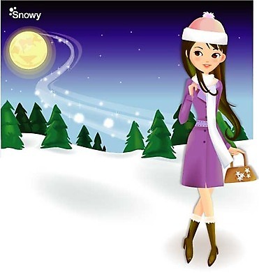 EPS 계절 여자 겨울 일러스트 자연 날씨 한명 사람 20대 성인 야외 목도리 코트 눈 야간 여자만 여자한명만 성인여자만 청년만 청년여자만 성인한명만 청년여자한명만 성인여자한명만 성인만 국내일러스트 자연요소 1 잡화 청년 외투 생태계 파일형식 벡터