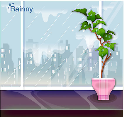 EPS 여자 화분 화초 백그라운드 일러스트 창문 자연 날씨 집안 실내 사람 풍경 사람없음 도시 비 장마 소서 폭풍우 여자만 국내일러스트 자연요소 식물 내부 여름 비_날씨 자연재해 절기 생태계 파일형식 벡터
