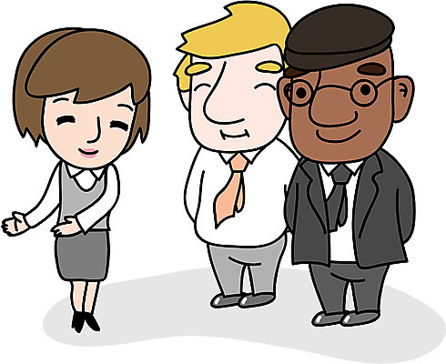 EPS 전신 클립아트 서양인 외국인 백인 여자 남자 흑인 일러스트 비즈니스 안내 서기 사람 성인 세명 업무 직장인 비즈니스맨 비즈니스우먼 작업실 고객 비즈니스캐릭터 다인종 환영 바이어 해외바이어 성인만 일러캐릭터 직업 캐릭터 모션 인종 작업 무역 파일형식 벡터