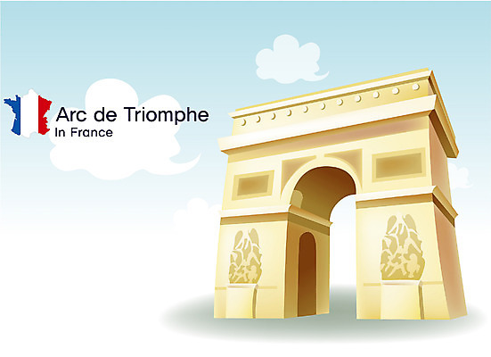 EPS 주간 시설물 건축 유럽 외국문화 여행 고건축 일러스트 유럽건축 휴가 사람없음 야외 관광지 세계 프랑스 세계여행 국기 개선문 파리_프랑스 국내일러스트 자연요소 건축물 나라 문화 서양건축 파일형식 벡터