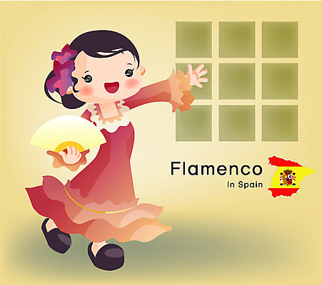 EPS 여자 유럽 외국문화 여행 일러스트 휴가 실내 한명 사람 20대 성인 관광지 세계 세계여행 스페인 국기 플라멩코 여자만 여자한명만 성인여자만 청년만 청년여자만 성인한명만 청년여자한명만 성인여자한명만 성인만 국내일러스트 1 나라 문화 예술 청년 내부 세계문화유산 파일형식 벡터