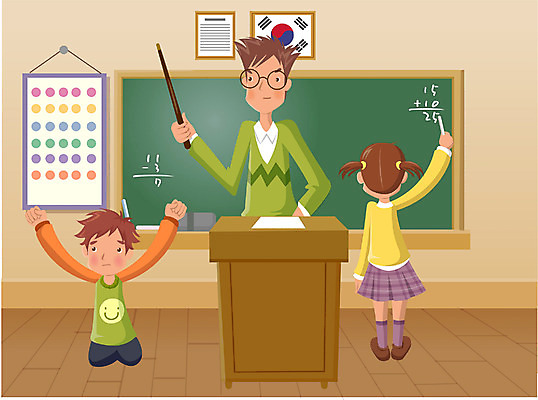 EPS 학생 여자 교육 남자 초등학생 일러스트 교실 학교 청소년 수업 실내 초등학교 사람 소녀 소년 책 세명 스쿨라이프 교사 칠판 수학 수학교육 교탁 십대만 국내일러스트 직업 라이프스타일 어린이 교과목 내부 파일형식 벡터