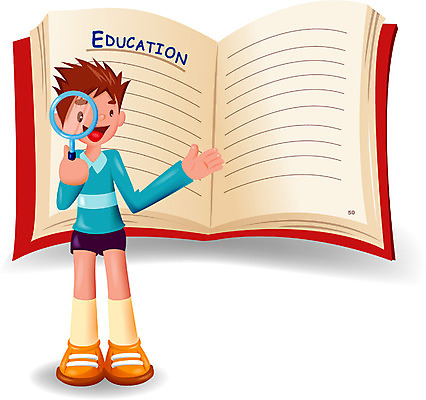 EPS 학생 어린이교육 교육 남자 초등학생 어린이 일러스트 돋보기 한명 사람 소년 책 남자만 남자한명만 어린이만 소년만 소년한명만 국내일러스트 1 파일형식 벡터