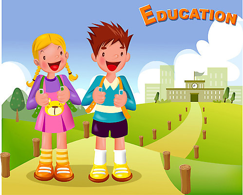 EPS 직업 학생 여자 교육 남자 초등학생 일러스트 학교 청소년 사람 소녀 소년 야외 두명 스쿨라이프 등교 십대만 국내일러스트 라이프스타일 어린이 등하교 파일형식 벡터