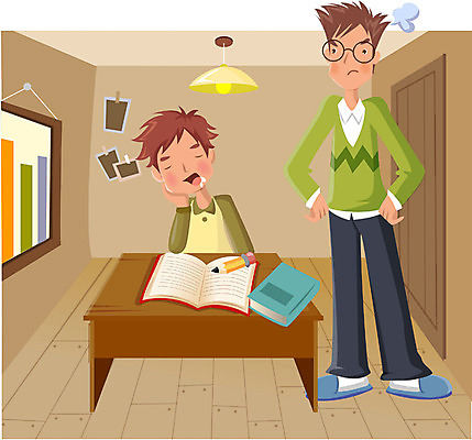 EPS 교육 남자 일러스트 교실 학교 청소년 수업 사람 소년 두명 책 스쿨라이프 교사 졸음 남자만 십대만 십대남자만 국내일러스트 직업 라이프스타일 감정 어린이 파일형식 벡터