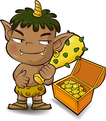EPS 캐릭터 남자 일러스트 상상 사람없음 도깨비 상상캐릭터 금화 보물상자 도깨비방망이 보물 도깨비캐릭터 금은보화 몬스터 남자만 가상인물 국내일러스트 일러캐릭터 사람 방망이 황금 파일형식 벡터