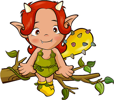 EPS 나무 캐릭터 여자 일러스트 상상 나뭇가지 도깨비 상상캐릭터 도깨비방망이 도깨비캐릭터 몬스터 여자만 가상인물 국내일러스트 일러캐릭터 식물 사람 방망이 파일형식 벡터