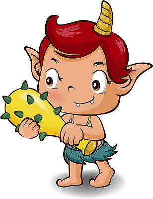 EPS 캐릭터 일러스트 상상 도깨비 상상캐릭터 도깨비방망이 도깨비캐릭터 꼬마도깨비 몬스터 가상인물 국내일러스트 일러캐릭터 방망이 파일형식 벡터