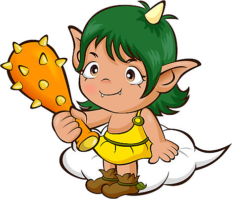 EPS 구름 캐릭터 여자 일러스트 상상 도깨비 상상캐릭터 도깨비방망이 도깨비캐릭터 몬스터 여자만 가상인물 국내일러스트 일러캐릭터 자연요소 사람 방망이 파일형식 벡터