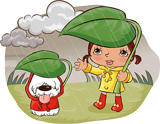 EPS 계절 여자 반려견 초등학생 어린이 일러스트 우산 자연 날씨 한명 사람 소녀 초원 야외 10대 비 강아지 일기예보 장마 흐림 반려 삽살개 여자만 여자한명만 소녀만 국내일러스트 자연요소 1 학생 청소년 반려동물 비_날씨 개 생태계 어린이만 파일형식 벡터