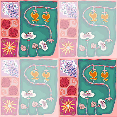 EPS 문양 디자인 꽃 백그라운드 무늬 패턴 일러스트 벽지 사람없음 포장지 국내일러스트 식물 포장 파일형식 벡터