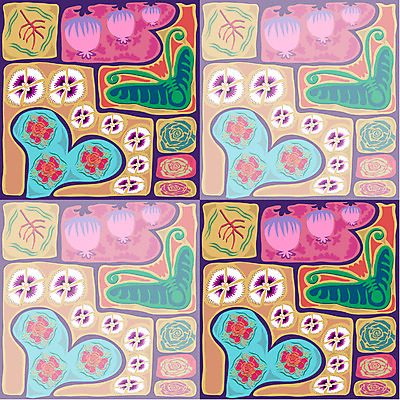 EPS 문양 디자인 꽃 백그라운드 무늬 패턴 일러스트 벽지 사람없음 포장지 국내일러스트 식물 포장 파일형식 벡터