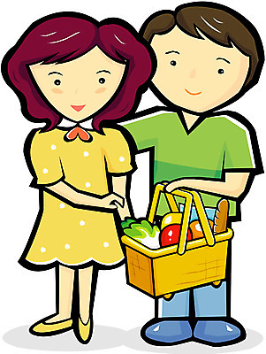 EPS 전신 클립아트 부부 커플 여자 남자 음식 일러스트 서기 사람 성인 두명 쇼핑 장보기 시장 장 장바구니 마트 슈퍼마켓 성인만 국내일러스트 관계 모션 바구니 상점 파일형식 벡터