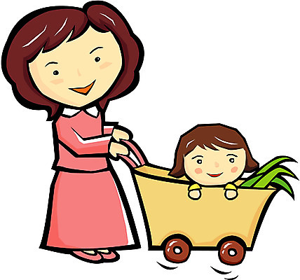 EPS 전신 클립아트 여자 일러스트 가족 엄마 서기 사람 두명 쇼핑 장보기 쇼핑카 아기 시장 장 마트 슈퍼마켓 여자만 국내일러스트 관계 모션 상점 카트 파일형식 벡터