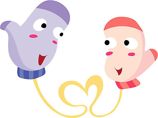 EPS 클립아트 캐릭터 잡화 옷 장갑 겨울 일러스트 사람없음 털장갑 손모아장갑 일러캐릭터 계절 파일형식 벡터