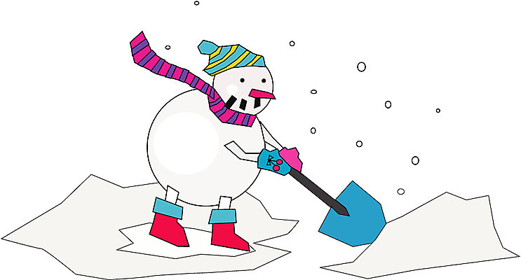 EPS 클립아트 사계절 계절 겨울 일러스트 상상 자연 눈사람 사람없음 눈 삽질 치우기 국내일러스트 자연요소 모션 날씨 생태계 파일형식 벡터