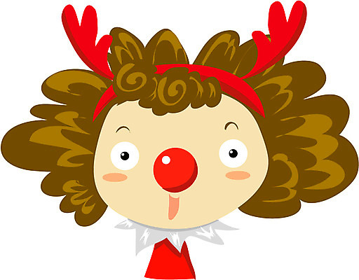 EPS 클립아트 여자 기념일 초등학생 어린이 크리스마스 일러스트 한명 사람 소녀 루돌프분장 여자만 여자한명만 어린이만 소녀만 소녀한명만 국내일러스트 1 학생 이벤트 분장 파일형식 벡터