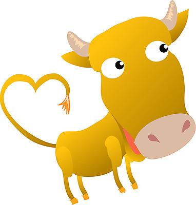 EPS 클립아트 동물 척추동물 캐릭터 한마리 육지동물 일러스트 포유류 상상 새해 사람없음 십이지신 소띠 운세 소 일러캐릭터 1 파일형식 벡터