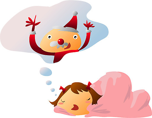 EPS 클립아트 기념일 어린이 크리스마스 일러스트 한명 사람 소녀 산타클로스 꿈 잠 수면 꿈나라 여자만 여자한명만 어린이만 소녀만 소녀한명만 가상인물 국내일러스트 1 여자 상상 이벤트 물 파일형식 벡터