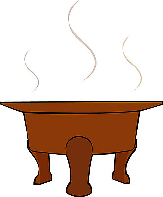 EPS 생활용품 일러스트 사람없음 연기 오브젝트 난방 화로 국내일러스트 그릇 파일형식 벡터