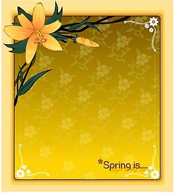 EPS 식물 꽃 컬러 백그라운드 꽃백그라운드 일러스트 여름꽃 자연 사람없음 노란색 백합 나리꽃 국내일러스트 생태계 파일형식 벡터 여름_계절