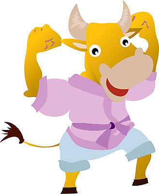 EPS 클립아트 동물 척추동물 캐릭터 한마리 육지동물 옷 일러스트 포유류 상상 전통캐릭터 사람없음 십이지신 소띠 운세 소 전통의상 일러캐릭터 1 전통 파일형식 벡터