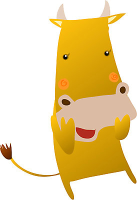 EPS 클립아트 동물 척추동물 캐릭터 한마리 육지동물 일러스트 포유류 상상 새해 사람없음 십이지신 소띠 운세 소 일러캐릭터 1 파일형식 벡터