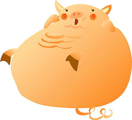 EPS 클립아트 동물 척추동물 캐릭터 한마리 육지동물 일러스트 포유류 상상 새해 사람없음 십이지신 운세 돼지띠 돼지 일러캐릭터 1 파일형식 벡터