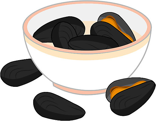 EPS 클립아트 음식 일러스트 연체동물 사람없음 해산물 탕 국 홍합 조개탕 홍합탕 국내일러스트 어패류 무척추동물 파일형식 벡터