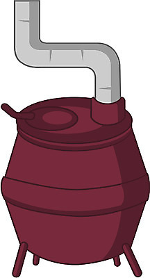 EPS 클립아트 생활용품 일러스트 사람없음 난방기 난로 오브젝트 연탄난로 국내일러스트 난방용품 파일형식 벡터