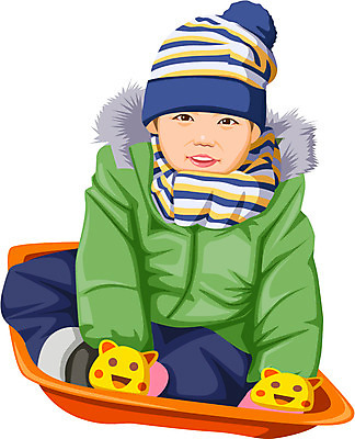EPS 남자 초등학생 어린이 일러스트 털모자 한명 사람 앉기 소년 목도리 겨울옷 썰매 털점퍼 남자만 남자한명만 어린이만 소년만 소년한명만 국내일러스트 모자_잡화 1 학생 잡화 옷 겨울 모션 점퍼 파일형식 벡터