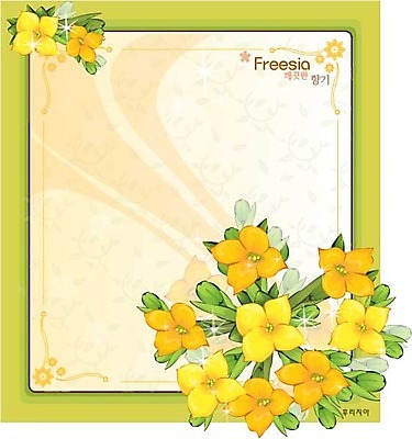 EPS 식물 꽃 컬러 백그라운드 꽃백그라운드 일러스트 자연 사람없음 노란색 겨울꽃 프리지어 국내일러스트 겨울 생태계 파일형식 벡터