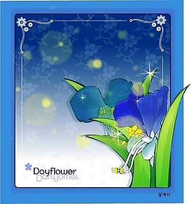 EPS 식물 꽃 컬러 백그라운드 꽃백그라운드 일러스트 여름꽃 자연 사람없음 파란색 들꽃 달개비 닭의장풀 국내일러스트 생태계 파일형식 벡터 여름_계절