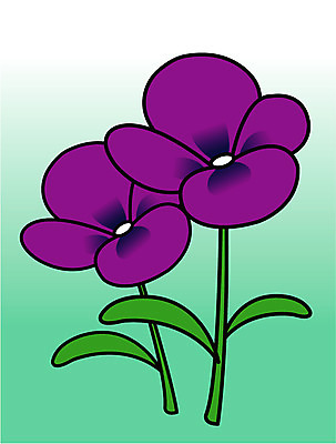 EPS 클립아트 식물 꽃 일러스트 사람없음 보라색 봄 두송이 국내일러스트 계절 컬러 2 파일형식 벡터