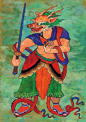 포토 JPG 동물 한국전통 상상 사람없음 십이지신 용 운세 칼 무사 갑옷 국내포토 전통 한국 보호장비 파일형식