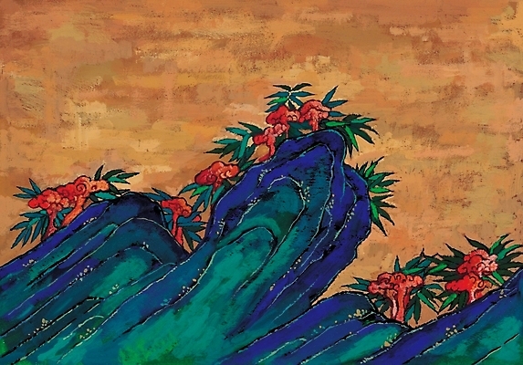 포토 JPG 한국문화 한국전통 전통 산 수묵화 풍경 사람없음 동양화 작품 봉우리 한국화 십장생 국내포토 동양문화 한국 미술 파일형식