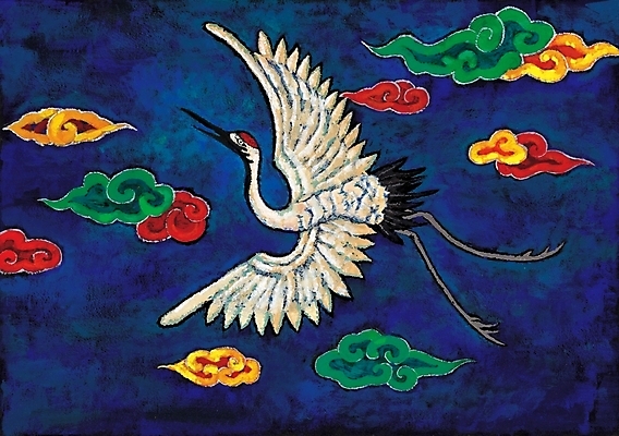 포토 JPG 동물 구름 척추동물 한국문화 한국전통 전통 조류 수묵화 사람없음 학 동양화 작품 한국화 십장생 국내포토 자연요소 동양문화 한국 미술 파일형식