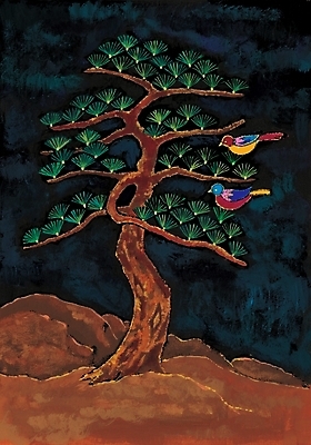 포토 JPG 나무 식물 한국문화 한국전통 전통 한쌍 조류 수묵화 사람없음 솔 소나무 동양화 작품 한국화 십장생 국내포토 동물 동양문화 한국 미술 파일형식