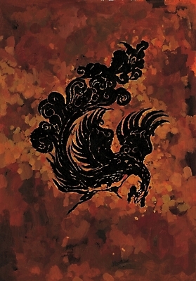 포토 JPG 동물 척추동물 한국문화 한국전통 전통 상상 조류 하늘 수묵화 사람없음 한국화 봉황 봉황새 국내포토 동양문화 한국 미술 동양화 파일형식