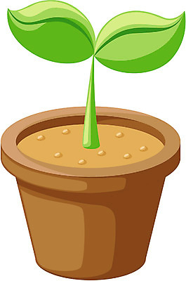 EPS 식물 아이콘 화분 사람없음 새싹 모던아이콘 2D아이콘 파일형식 벡터