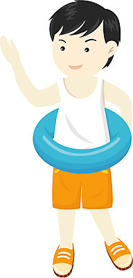 EPS 전신 클립아트 계절 남자 초등학생 어린이 여행 일러스트 휴가 한명 서기 사람 소년 여름 여름휴가 바캉스 휴양지 튜브 남자만 남자한명만 어린이만 소년만 소년한명만 국내일러스트 1 학생 모션 장소 파일형식 벡터 여름_계절
