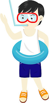 EPS 전신 클립아트 계절 남자 초등학생 어린이 여행 일러스트 휴가 한명 서기 사람 소년 여름 여름휴가 바캉스 물안경 휴양지 튜브 남자만 남자한명만 어린이만 소년만 소년한명만 국내일러스트 1 학생 모션 장소 수영용품 파일형식 벡터 여름_계절