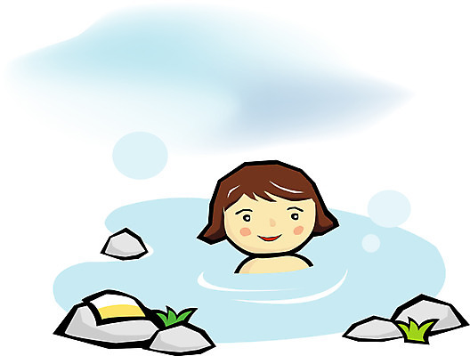 EPS 주간 클립아트 여자 초등학생 어린이 여행 일러스트 휴가 한명 사람 소녀 상반신 야외 온천 목욕 여자만 여자한명만 어린이만 소녀만 소녀한명만 국내일러스트 자연요소 1 학생 스파 청결 파일형식 벡터