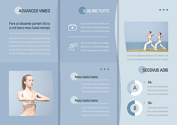 서양인 외국인 템플릿 표지디자인 북디자인 출판디자인 여자 내지 리플렛 북커버 3단접지 요가 건강 팜플렛 20대 성인 세명 파란색 세트 운동 건강관리 스트레칭 성인여자만 이미지템플릿 AI파일 웰빙 컬러 관리 사람 인종 청년 여자만 성인만 파일형식 벡터