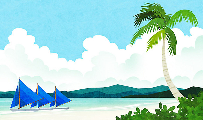 PSD 구름 바다 하늘색 백그라운드 일러스트 자연 휴가 풍경 해변 사람없음 여름 여름휴가 바캉스 모래사장 야자수 맑음 여름풍경 세개 보트 시원함 자연백그라운드 계절백그라운드 여름배경 국내일러스트 자연요소 나무 계절 배_교통 날씨 3 파란색 생태계 파일형식 여름_계절